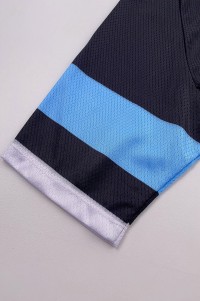Custom-made short-sleeved cycling shirts Personally designed black quick-drying moisture-wicking road cycling cycling shirts store SKCSCP005 back view